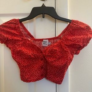 Princess Polly Laura Top Red Floral